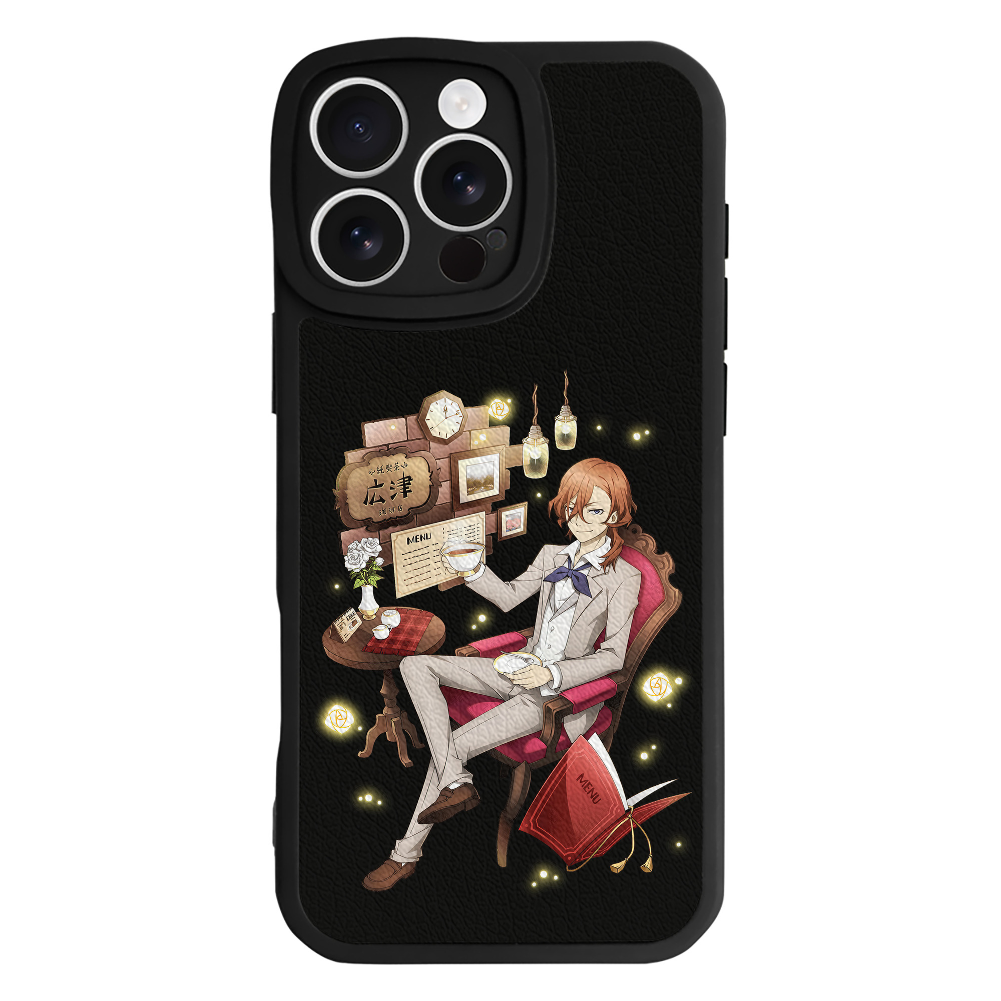 （画像用） 文豪ストレイドッグス Bungo Stray Dogs 【iPhone 16シリーズ対応】シリコンスマホケース（レザー調） 材質：シリコン